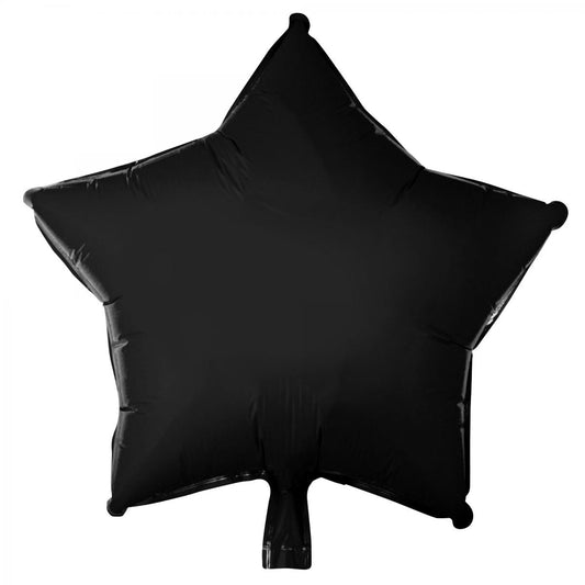 Folieballong - stjerne matt Shimmer svart / onyx