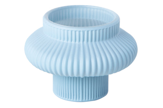 Smart lysestake til telys og Kronelys - lys blå H:6,5cm