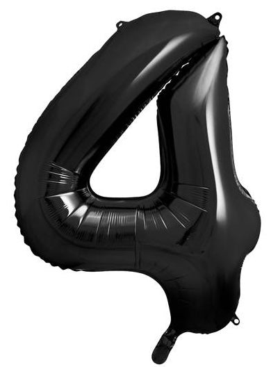 Folie ballong tall 4 , svart , 86.3cm