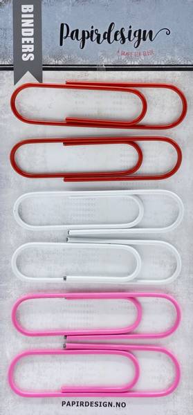 Papirdesign Binders -  6 stk pr pk - ca 10 cm binders 2