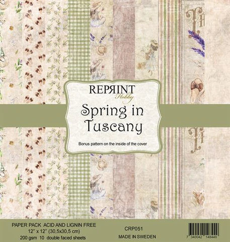 Reprint  Arkpakke / paper pack - Spring in Tuscany - 6x6’ - RPP068