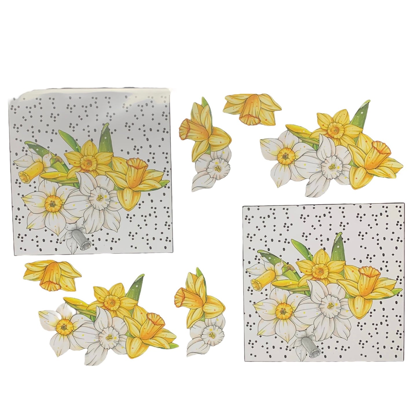 3D klippark påskeliljer