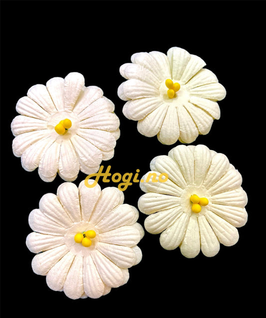 Hogi blomster lys gule 4 stk Ø45mm