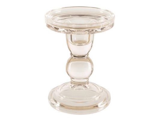 Lysestake kubbelys klar D:8,5cm h:11cm