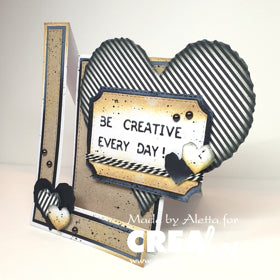 Crealies dies - Heart with rough edges - CLNestXXL141