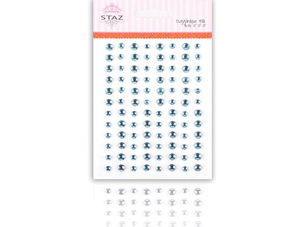 Staz duggdråper/ bling  m/lim  Blå