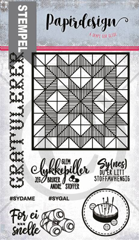 Papirdesign stempel Quilting søm sy pd 1900275