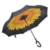 Paraply «opp ned» med gul blomst