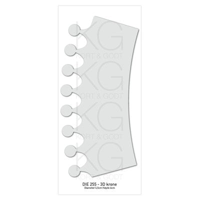 Kort og godt dies - krone die 255