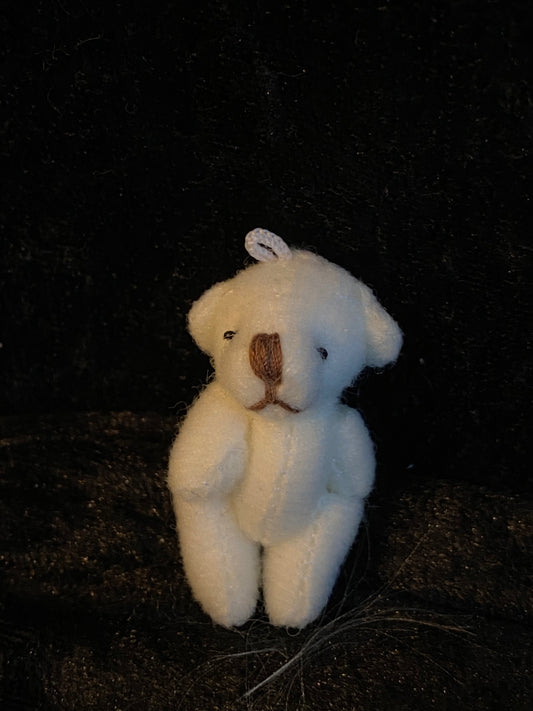 Bamse hvit / creme liten, 1 stk pr pk