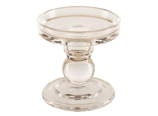 Lysestake kubbelys klar D:8,5cm h:8,8cm