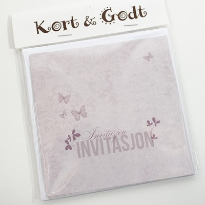 Kort & Godt 6 stk invitasjonskort