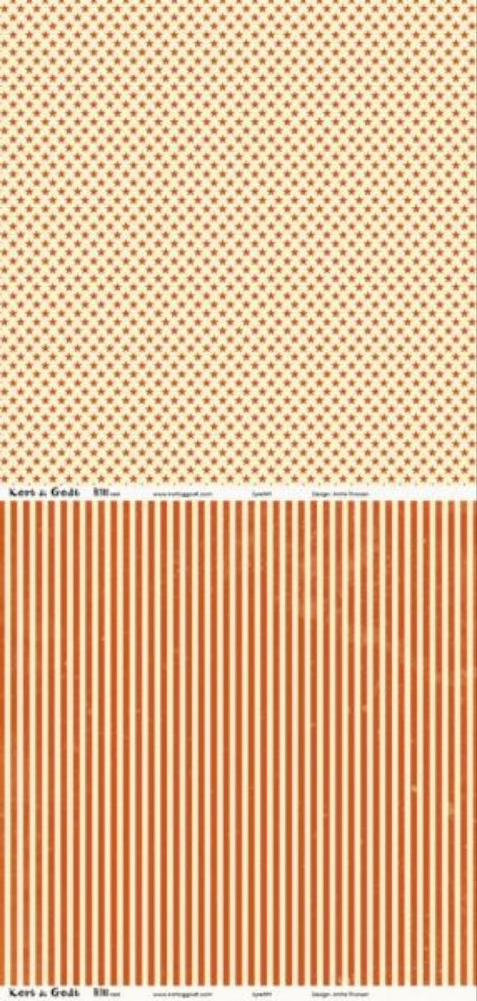 Kort og godt 12´x12´ mønsterark retro rød