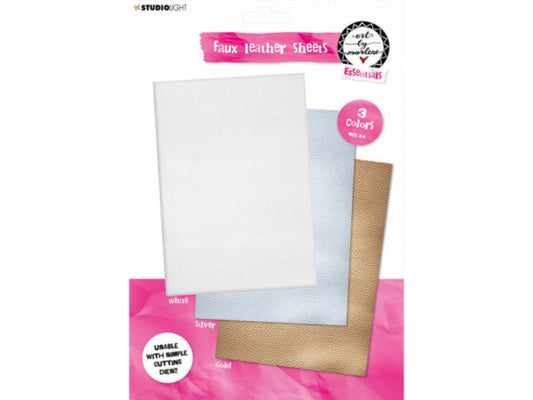 StudioLight False leather sheets 3 farger A4