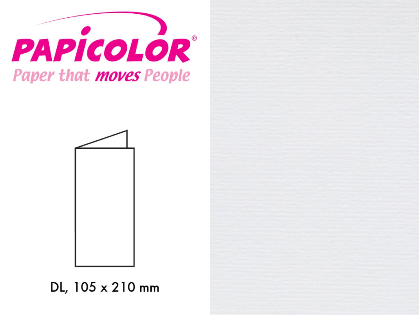 Papicolor - Doble kort - hvite - 6stk i pk