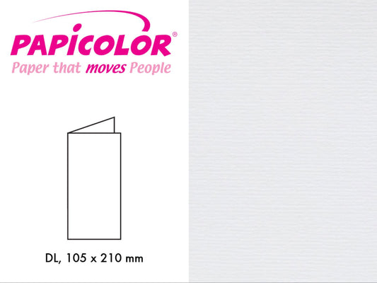 Papicolor - Doble kort - hvite - 6stk i pk