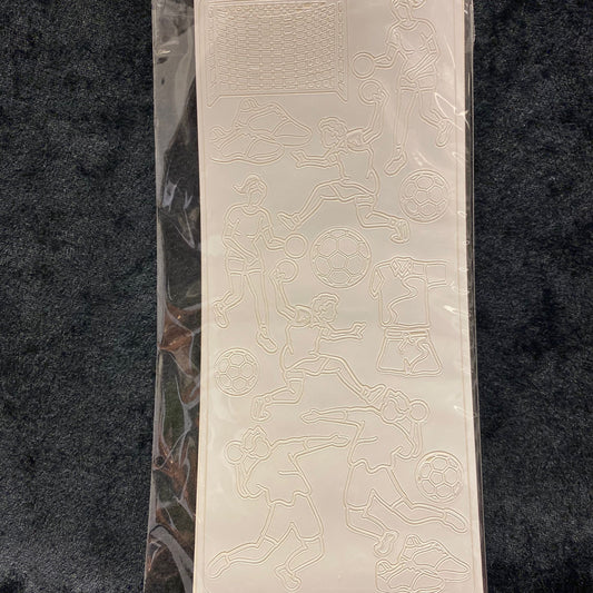 Klistremerker - håndball hvit