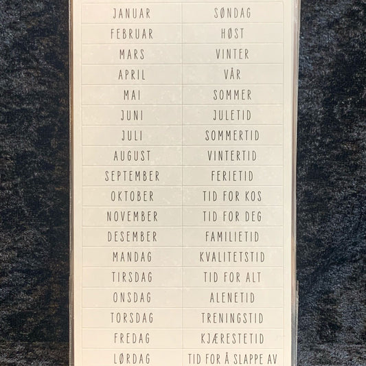 Papirdesign klistremerker - Tid