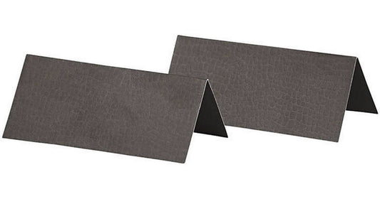 Sorte bordkort  9x4cm dobbeltsidig mønster 25 stk pr pk