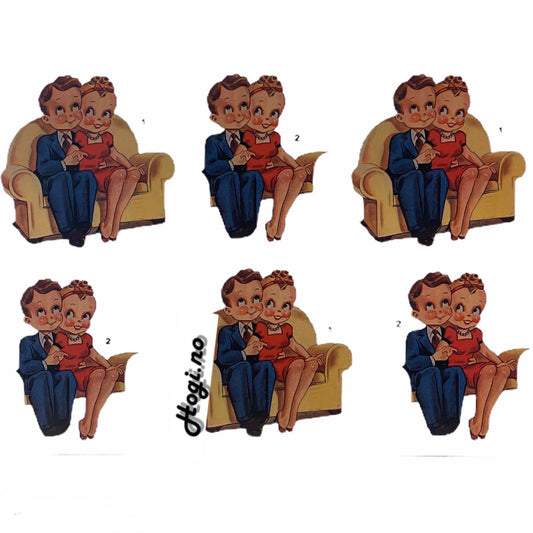 3D klippark Par i sofa