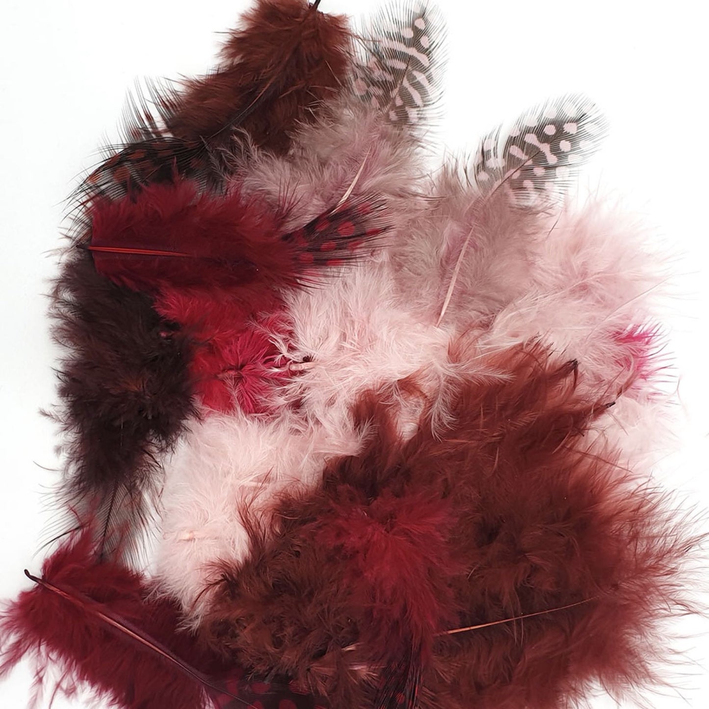 Fjær Mix 15 stk Rosa