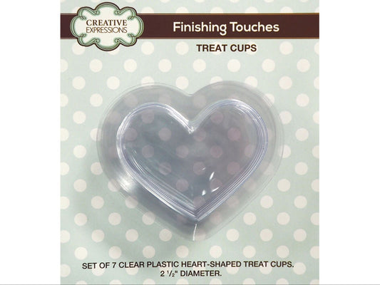 Creative expressions Heart shaped  treat cups til shaker card, acryl, , 6stk