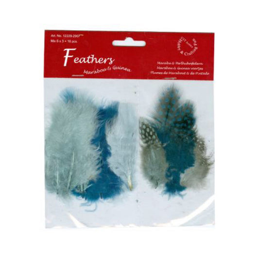 Fjær Mix mørk blå