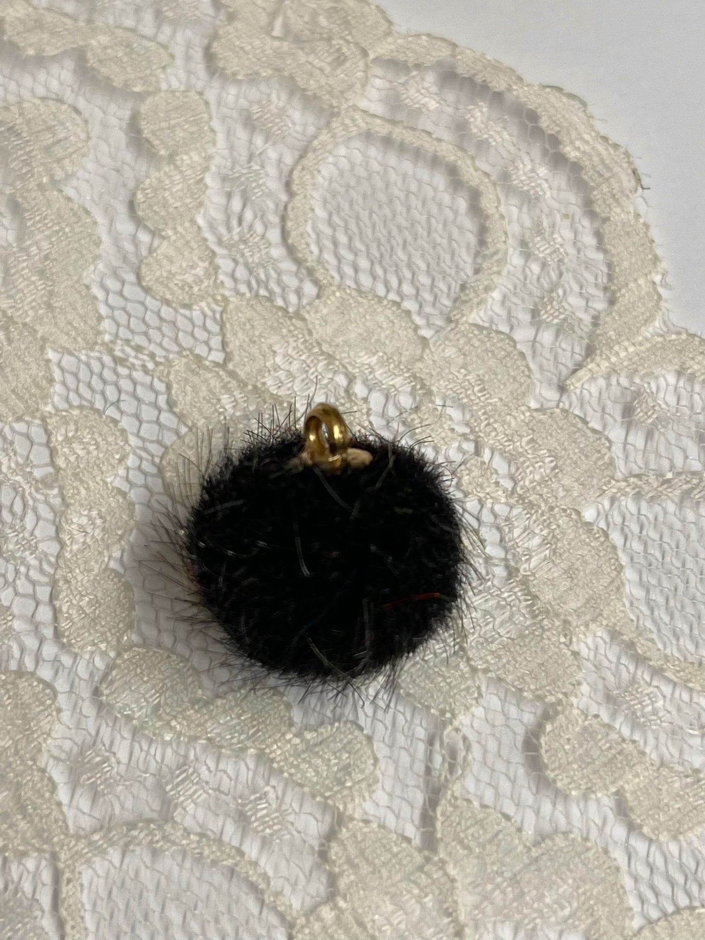 Pom pom, mini, med  fuskepels, MANGE FARGER Å VELGE I😍