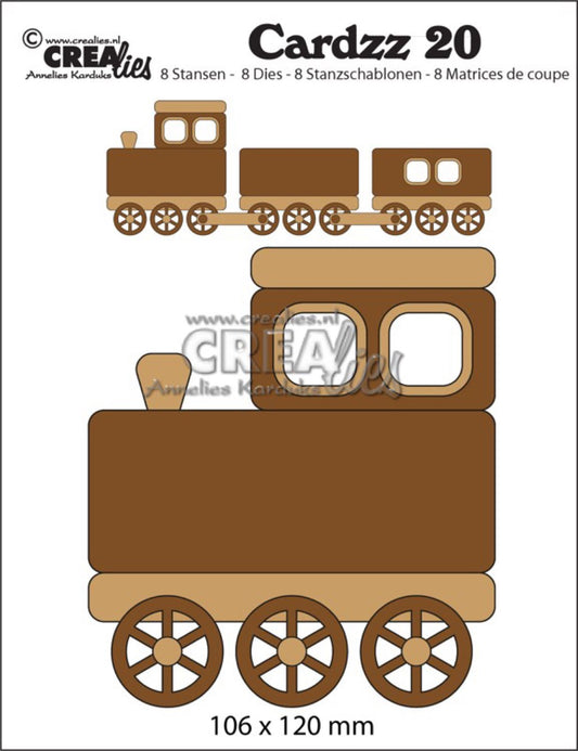 Crealies train - tog dies (cardsize)