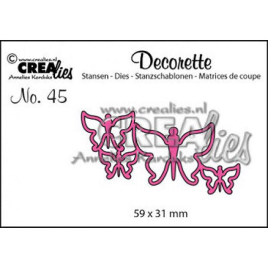 Crealies CLDR-45 sommerfugler die , decorette 45