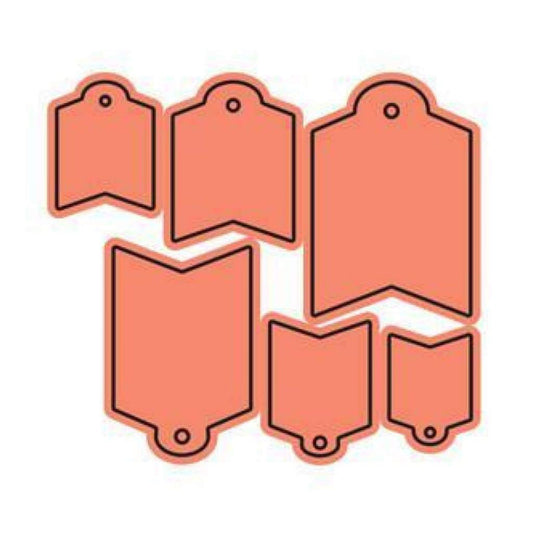 Cheery Lynn dies tags 4, 6 stk små dies i settet