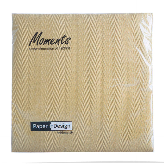 Serviett middag gull "vevet» 16 stk 40x40cm