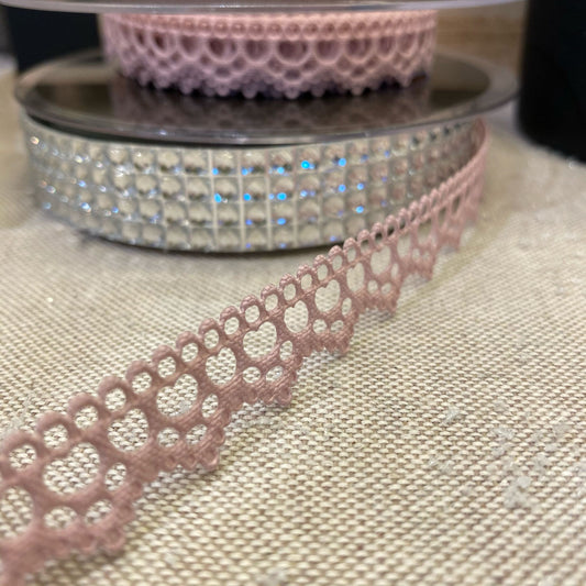 Bånd blonde gammelrosa 15 mm