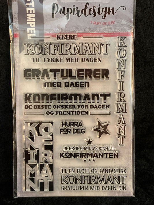 Papirdesign stempelplate - Konfirmanten