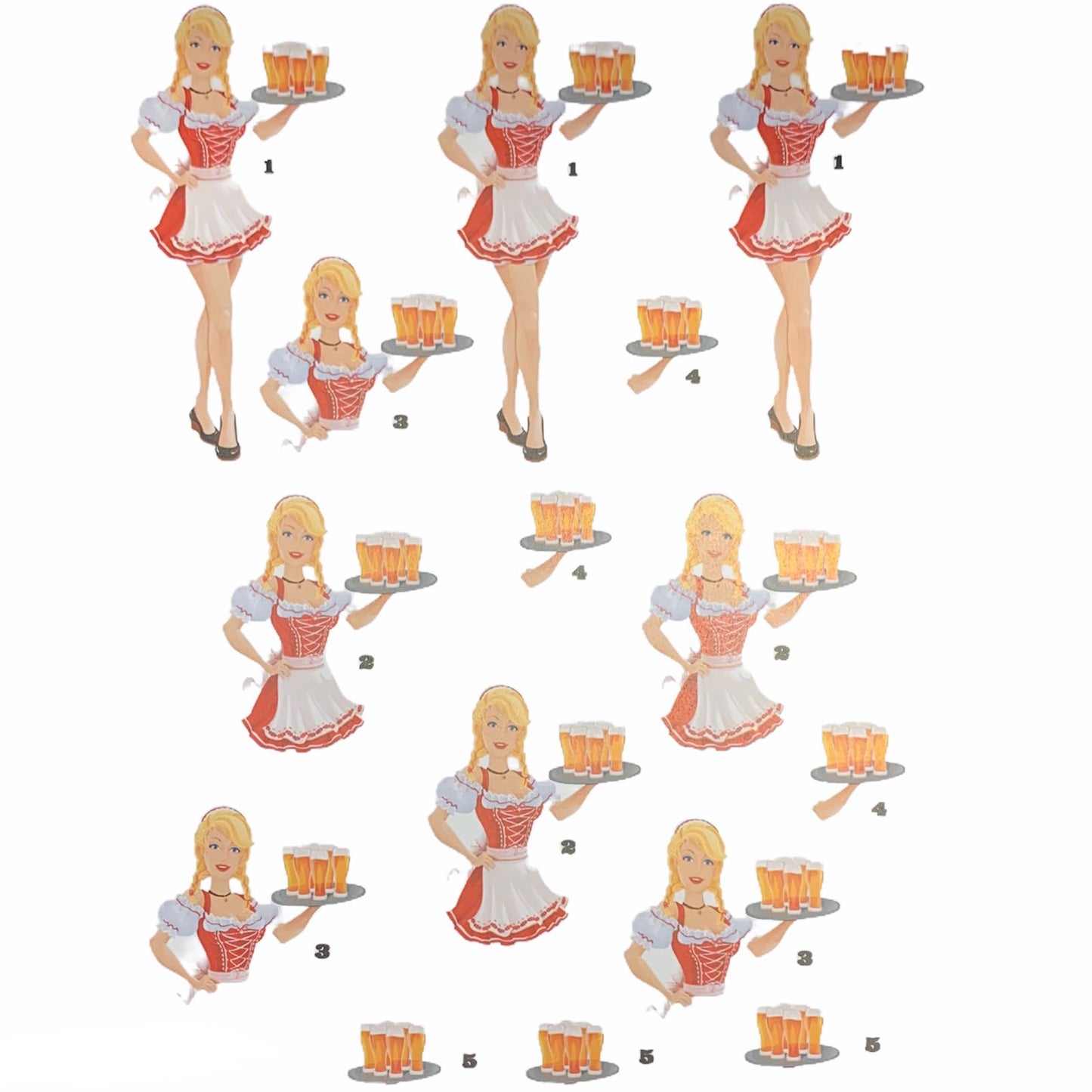 3D klippark  Øl Servitør