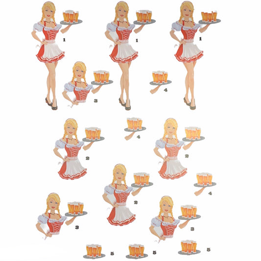3D klippark Øl Servitør